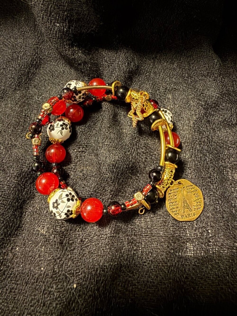 New Parisian Nights Wire-Wrap Bracelet Handmade by Sea & Soul Designs